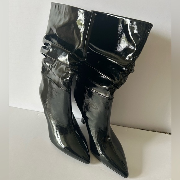 Jeffrey Campbell Black Patent Leather Guillot Slouch Boots - Picture 5 of 11